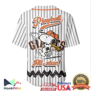 San Francisco Giants x Peanuts Snoopy Playball Baseball Jersey San Francisco Giants x Peanuts Snoopy Playball Baseball Jersey