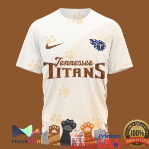 NFL Tennessee Titans International Cat Day Paw Print Graphic T Shirt NFL Tennessee Titans International Cat Day Paw Print Graphic T Shirt