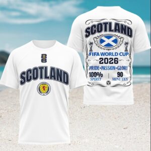 Scotland World Cup 2026 100% Spirit Football Supporter T Shirt Scotland World Cup 2026 100% Spirit Football Supporter T Shirt