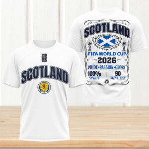 Scotland World Cup 2026 100% Spirit Football Supporter T Shirt