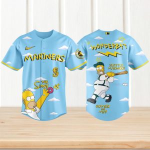 Seattle Mariners Homer Simpson Wonderbat Baseball Jersey