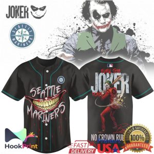 Seattle Mariners Joker No Crown Rules Custom Baseball Jersey