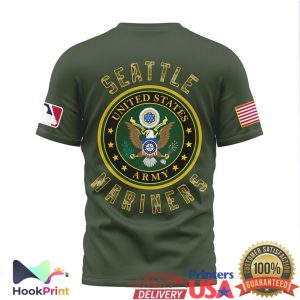 Seattle Mariners Military Appreciation Night United States Army T Shirt