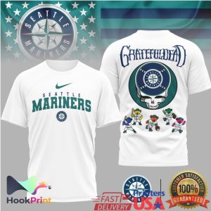 Seattle Mariners x Grateful Dead Steal Your Face Baseball Bears T Shirt