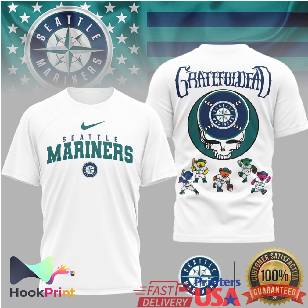Seattle Mariners x Grateful Dead Steal Your Face Baseball Bears T Shirt Seattle Mariners x Grateful Dead Steal Your Face Baseball Bears T Shirt