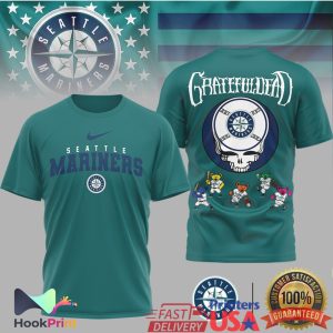 Seattle Mariners x Grateful Dead Steal Your Face Baseball Bears T Shirt