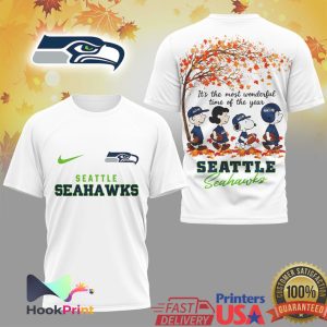 Seattle Seahawks Peanuts Snoopy It’s The Most Wonderful Time Of The Year Autumn T Shirt Seattle Seahawks Peanuts Snoopy It’s The Most Wonderful Time Of The Year Autumn T Shirt