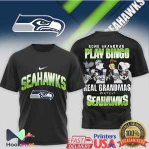 Seattle Seahawks Some Grandmas Play Bingo Real Grandmas Watch Seahawks 2026 T Shirt