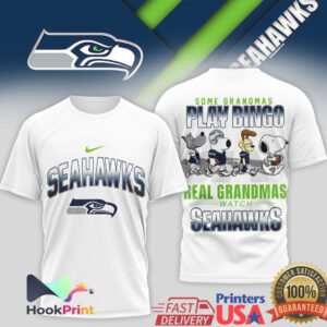 Seattle Seahawks Some Grandmas Play Bingo Real Grandmas Watch Seahawks 2026 T Shirt