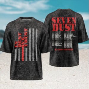 Sevendust In Dust We Trust 2026 Tour American Flag Style Fans T Shirt