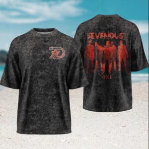 Sevendust One Band Silhouette Vintage Wash Style Retro Music Fans Casual T Shirt