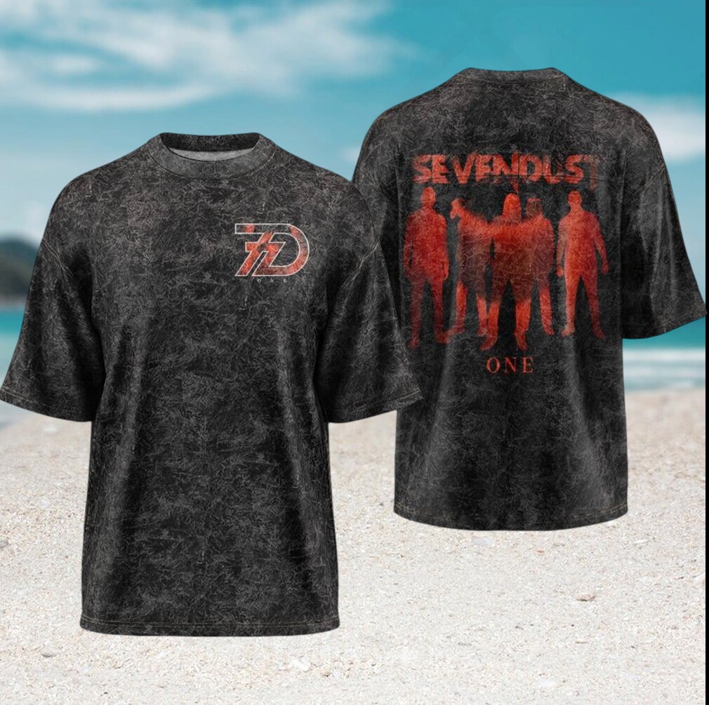 Sevendust One Band Silhouette Vintage Wash Style Retro Music Fans Casual T Shirt Sevendust One Band Silhouette Vintage Wash Style Retro Music Fans Casual T Shirt