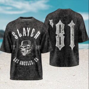 Slayer Los Angeles CA Est 1981 Retro Thrash Metal Band Fan T Shirt