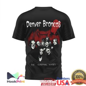 Slipknot X Denver Broncos The Subliminal Verses Heavy Metal Football T Shirt