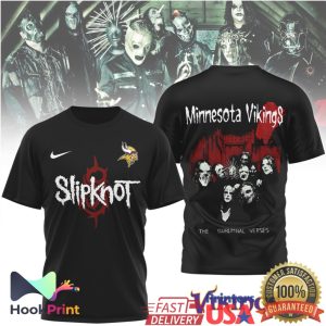 Slipknot X Minnesota Vikings The Subliminal Verses Heavy Metal Football T Shirt