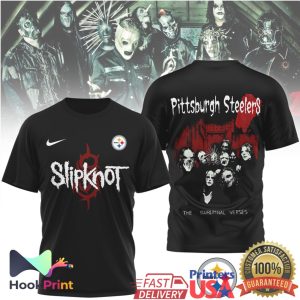 Slipknot X Pittsburgh Steelers The Subliminal Verses Heavy Metal Football T Shirt