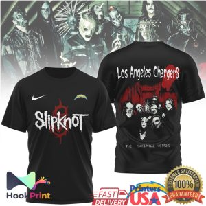 Slipknot x Los Angeles Chargers The Subliminal Verses Black T Shirt Slipknot x Los Angeles Chargers The Subliminal Verses Black T Shirt