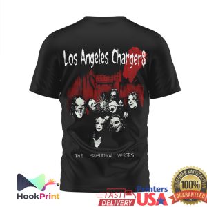 Slipknot x Los Angeles Chargers The Subliminal Verses Black T Shirt