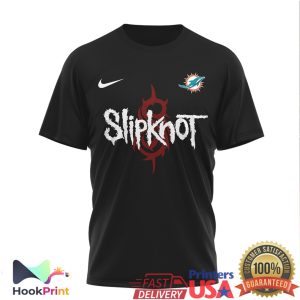 Slipknot x Miami Dolphins The Subliminal Verses Metal Fan T Shirt Slipknot x Miami Dolphins The Subliminal Verses Metal Fan T Shirt