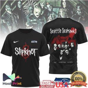 Slipknot x Seattle Seahawks The Subliminal Verses Metal Fan T Shirt