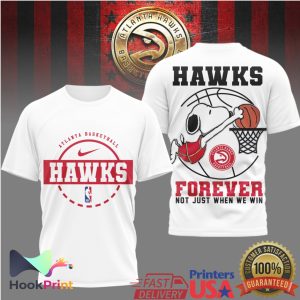 Snoopy Atlanta Hawks Basketball Forever Not Just When We Win T Shirt