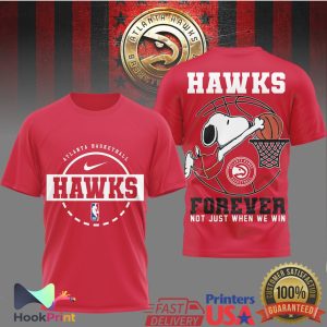 Snoopy Atlanta Hawks Basketball Forever Not Just When We Win T Shirt