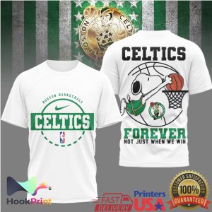 Snoopy Boston Celtics Basketball Forever Not Just When We Win T Shirt
