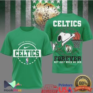 Snoopy Boston Celtics Basketball Forever Not Just When We Win T Shirt