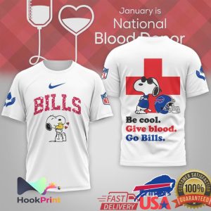 Snoopy Buffalo Bills Be Cool Give Blood Donor T Shirt
