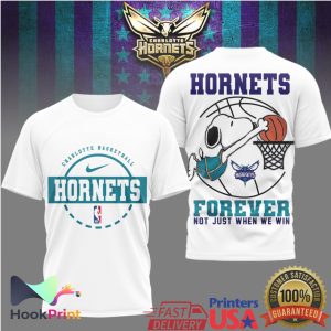 Snoopy Charlotte Hornets Basketball Forever Not Just When We Win T Shirt
