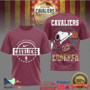 Snoopy Cleveland Cavaliers Basketball Forever Not Just When We Win T Shirt
