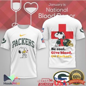 Snoopy Green Bay Packers Be Cool Give Blood Donor T Shirt Snoopy Green Bay Packers Be Cool Give Blood Donor T Shirt