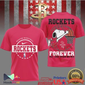 Snoopy Houston Rockets Basketball Forever Not Just When We Win T Shirt