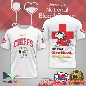 Snoopy Kansas City Chiefs Be Cool Give Blood Donor T Shirt