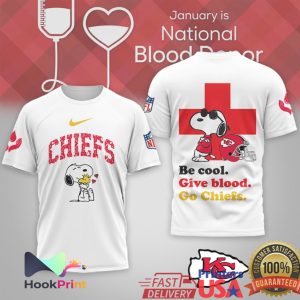 Snoopy Kansas City Chiefs Be Cool Give Blood Donor T Shirt