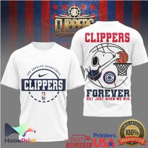 Snoopy Los Angeles Clippers Basketball Forever Not Just When We Win T Shirt