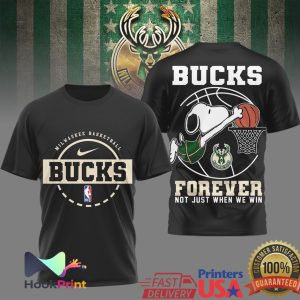 Snoopy Milwaukee Bucks Basketball Forever Not Just When We Win T Shirt Snoopy Milwaukee Bucks Basketball Forever Not Just When We Win T Shirt