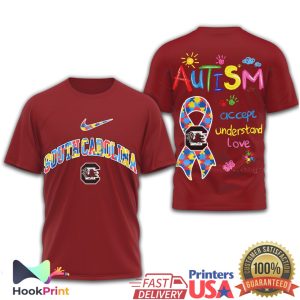 South Carolina Gamecocks Autism Awareness Accept Understand Love T Shirt