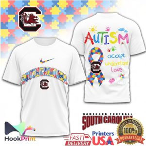 South Carolina Gamecocks Autism Awareness Accept Understand Love T Shirt