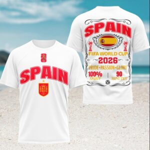 Spain World Cup 2026 Soccer La Roja Pride Passion Glory T Shirt Spain World Cup 2026 Soccer La Roja Pride Passion Glory T Shirt
