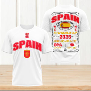 Spain World Cup 2026 Soccer La Roja Pride Passion Glory T Shirt