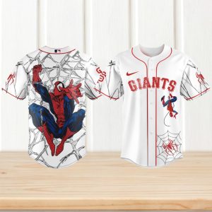 Spider Man San Francisco Giants MLB Baseball Action Pose Web Pattern Jersey