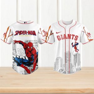 Spider Man San Francisco Giants MLB Baseball City Skyline Brand New Day Jersey