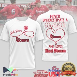 St. John's Red Storm Never Underestimate A Nurse Who Understands Baseball Fan 2026 T Shirt