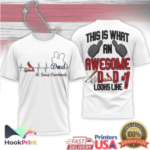 St. Louis Cardinals Awesome Dad This Is What An Awesome D D Looks Like T Shirt