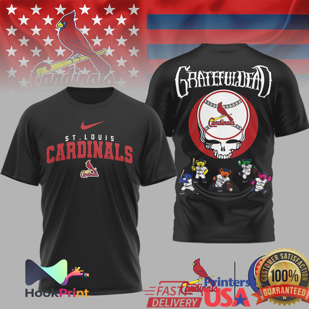 St. Louis Cardinals Grateful Dead Stealie Skull & Dancing Bears T Shirt St. Louis Cardinals Grateful Dead Stealie Skull & Dancing Bears T Shirt