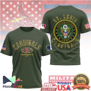 St. Louis Cardinals Military Appreciation Night US Army Olive T Shirt St. Louis Cardinals Military Appreciation Night US Army Olive T Shirt