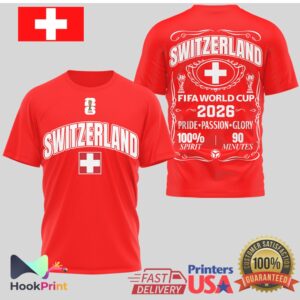 Switzerland National Team FIFA World Cup 2026 Pride Passion Glory Men Women T Shirt
