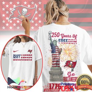 Tampa Bay Buccaneers 250 Years Of Freedom Statue of Liberty Patriotic NFL T Shirt