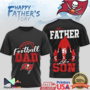 Tampa Bay Buccaneers Football Dad Like Father Like Son Happy Father's Day Men's Fan T Shirt